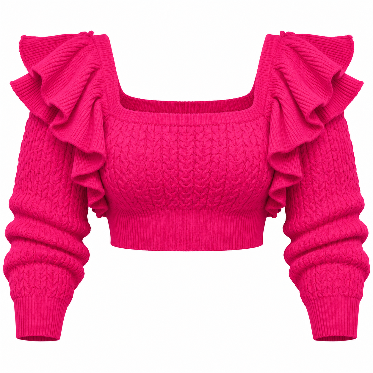 Hot Pink Crop Sweater