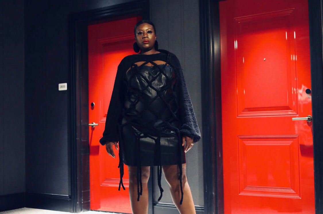 Black Fish-Net Sweater