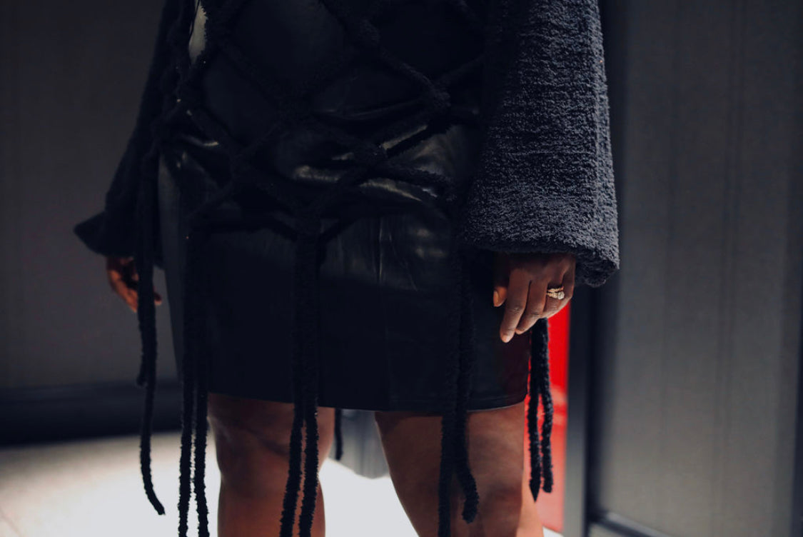 Black Fish-Net Sweater