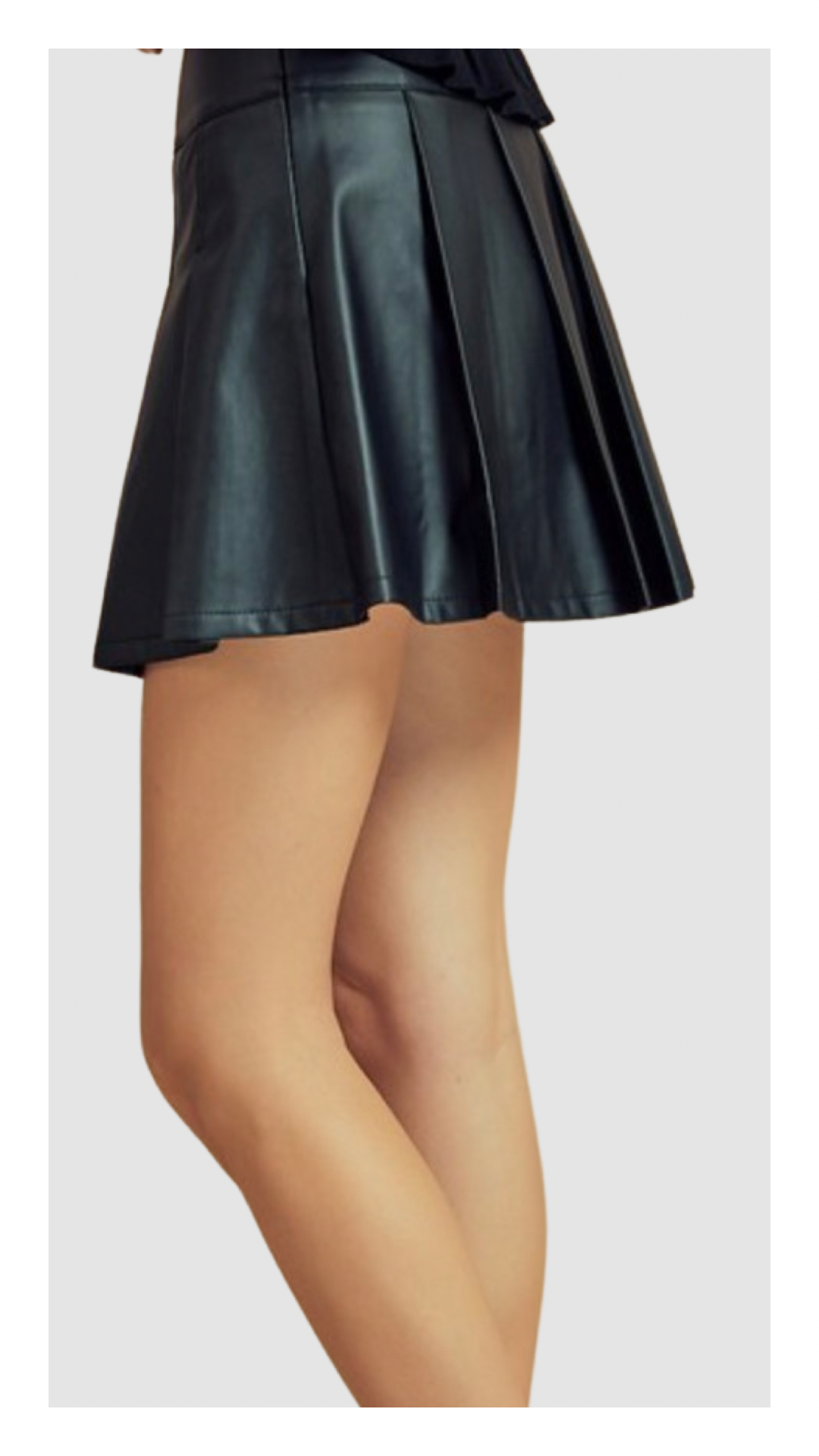 Black Faux Leather Skirt