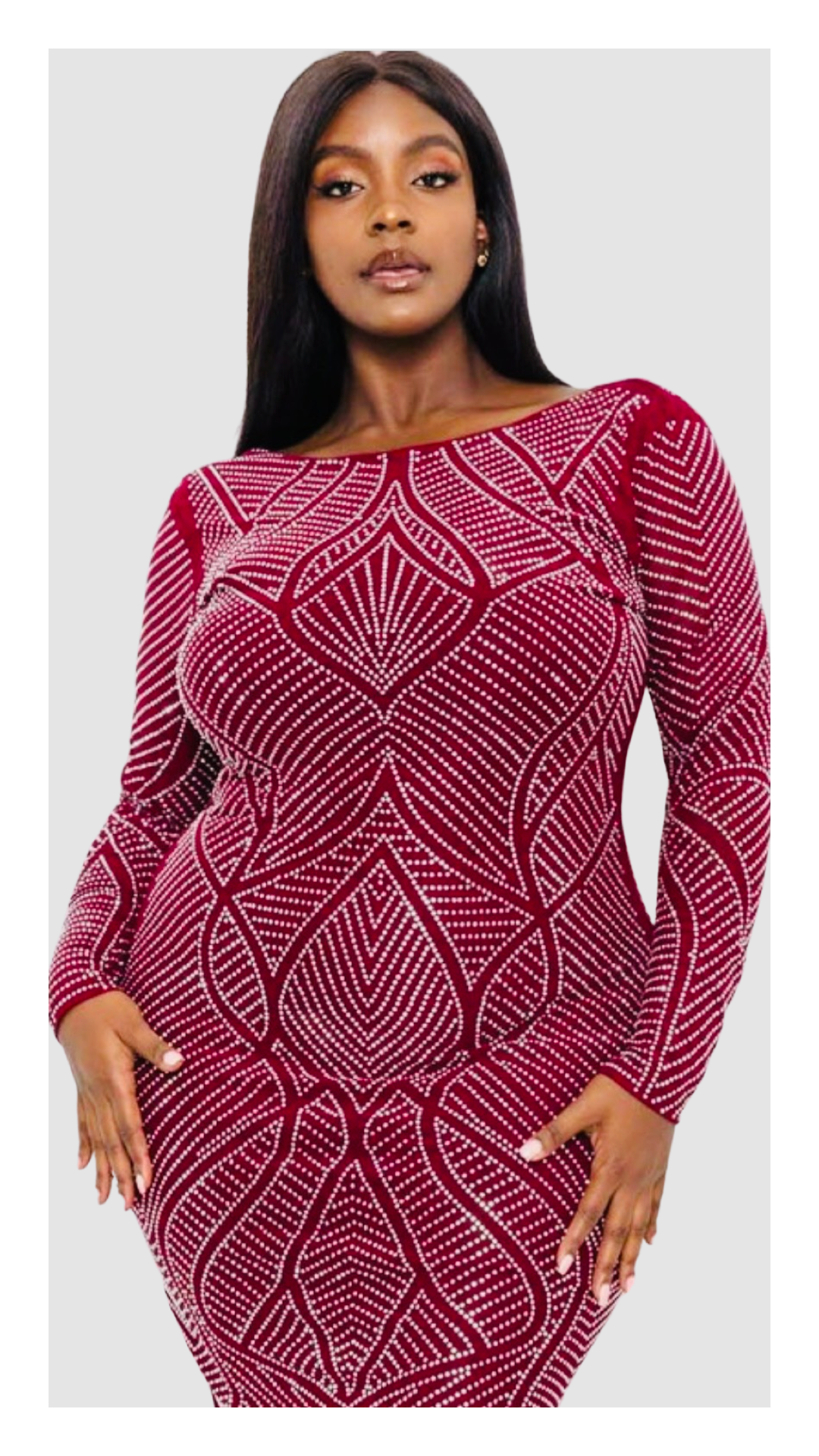 Rhinestone Midi Dress