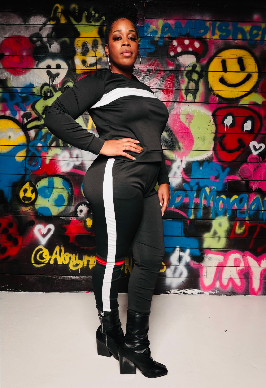 Stay Ready Sweat Suit (Red/Black/White)