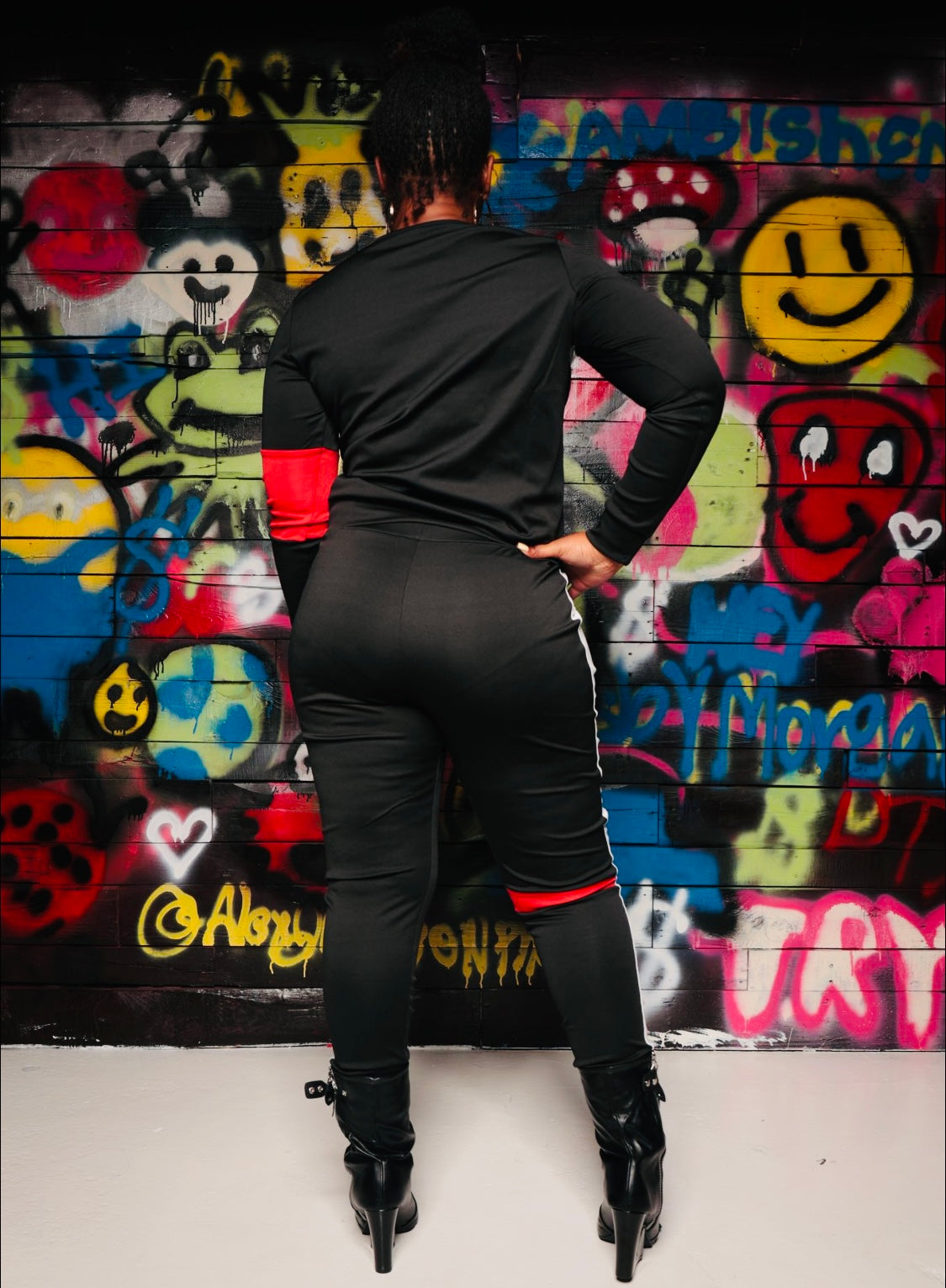Stay Ready Sweat Suit (Red/Black/White)