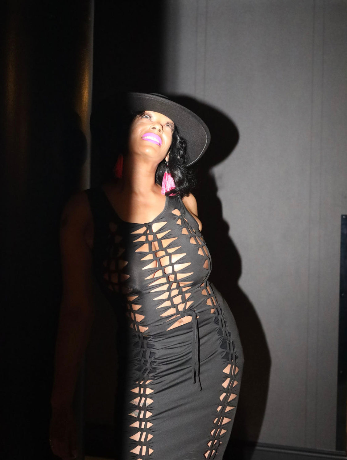 Black Pic-A-Boo Dress