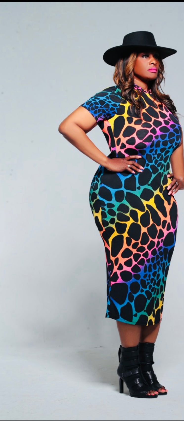 Rainbow Plush Dress