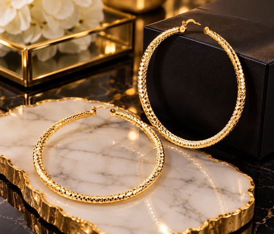 Extra Large - Gold Hoops