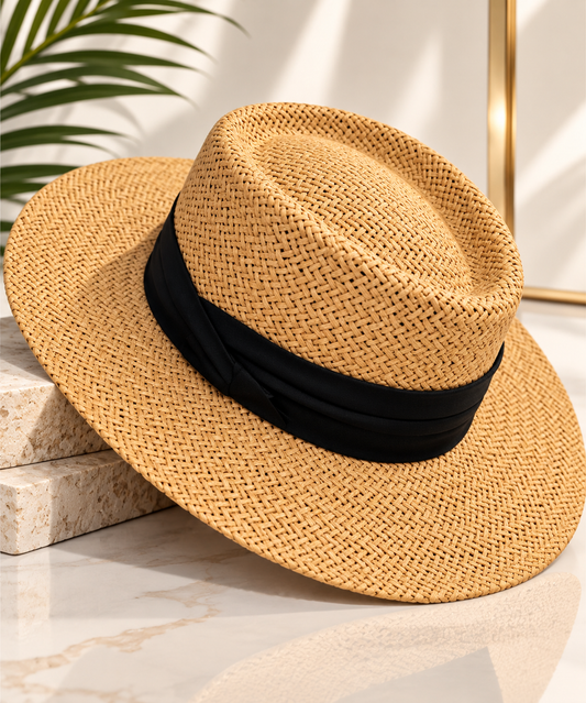 Straw Fedora Hat