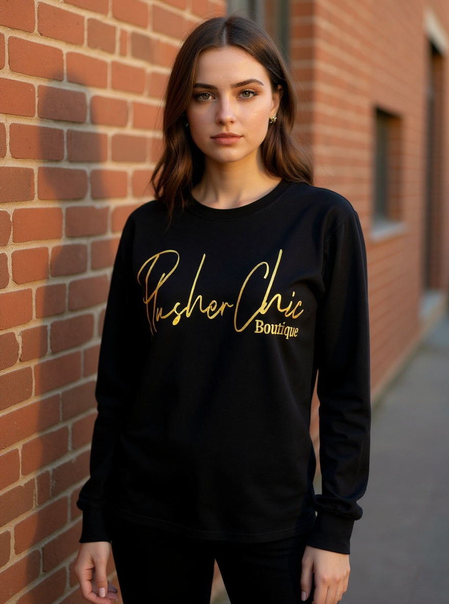 Plusher Chic Graphic Sweatshirt