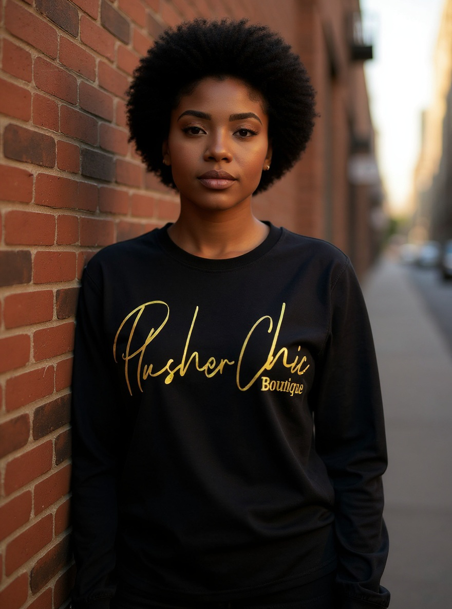 Plusher Chic Graphic Sweatshirt