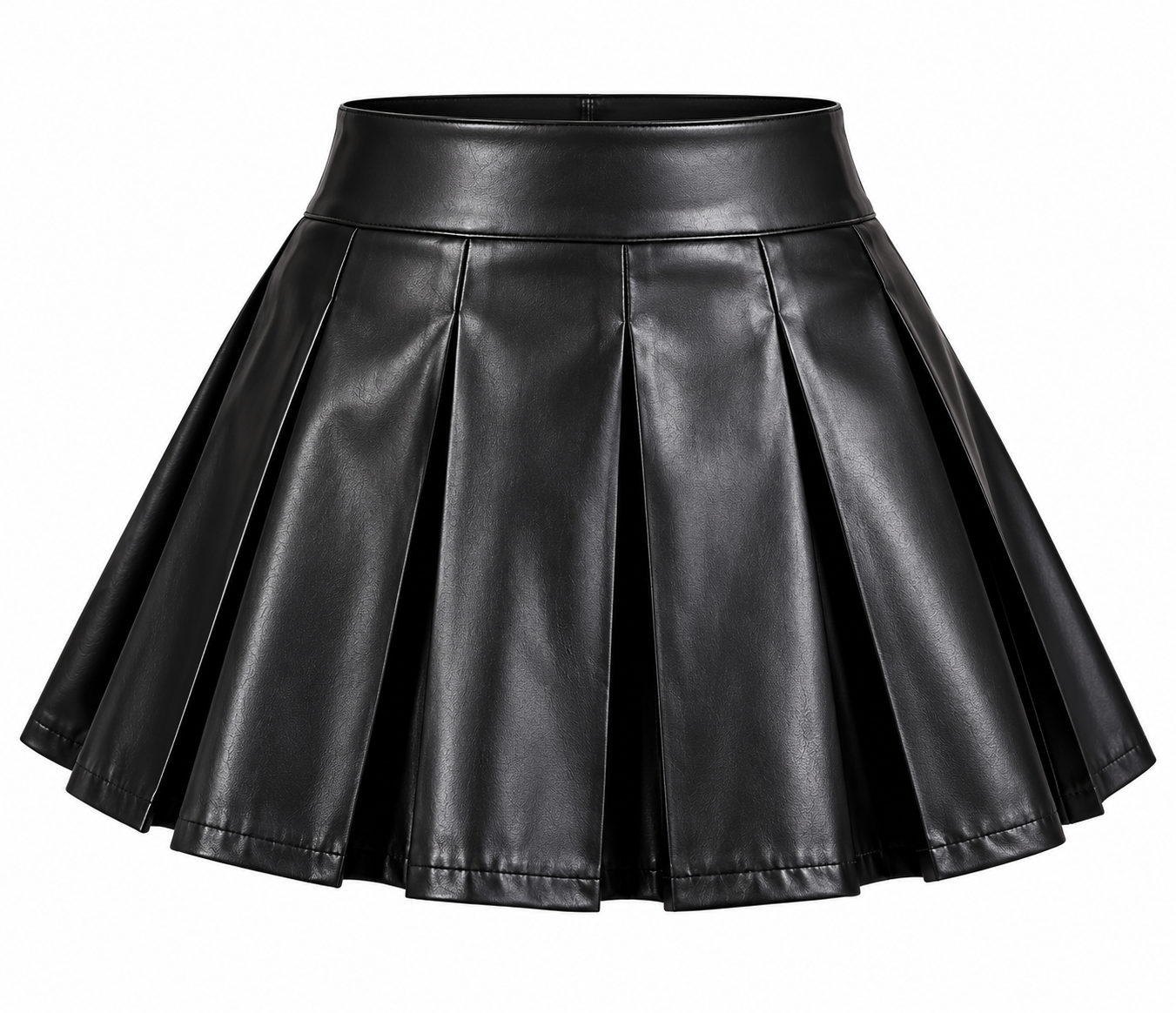 Black Faux Leather Skirt