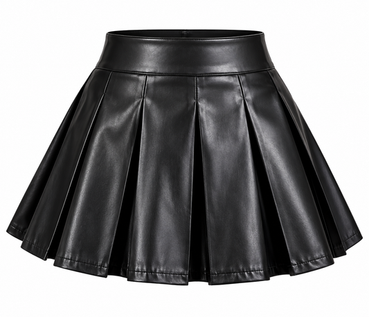 Black Faux Leather Skirt