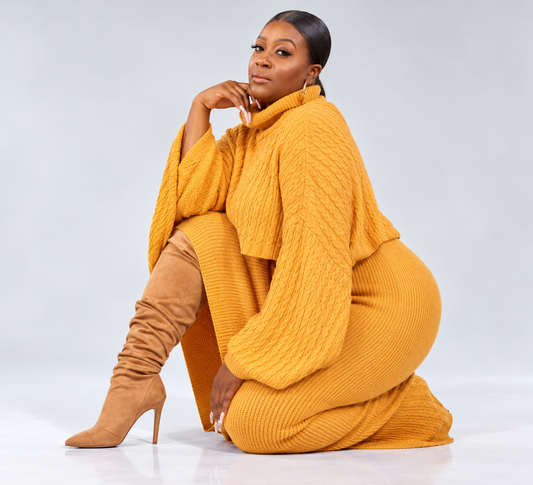THICK WITH-IT SWEATER DRESS