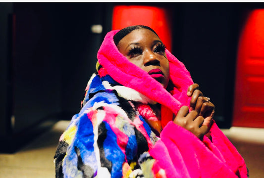 Multi-Color Faux Fur Hoodie