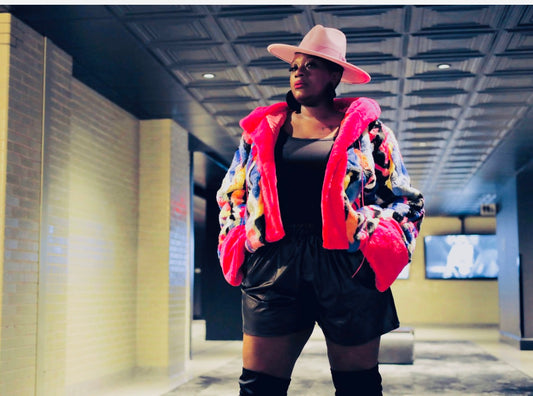 Multi-Color Faux Fur Hoodie