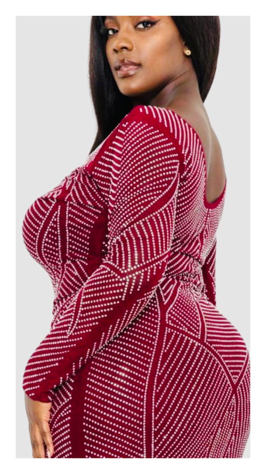 Rhinestone Midi Dress