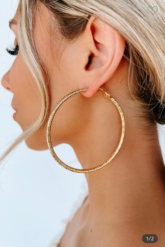 Extra Large - Gold Hoops