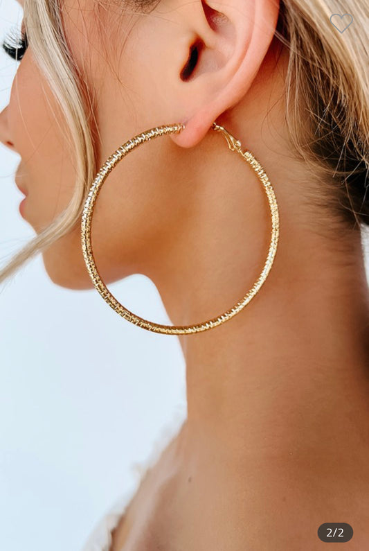 Extra Large - Gold Hoops