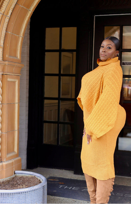 THICK WITH-IT SWEATER DRESS